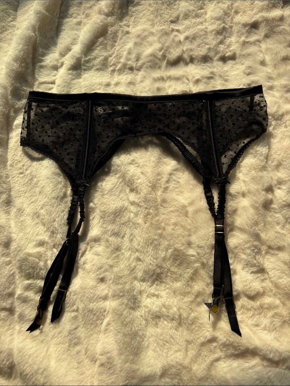 Victoria's Secret Black Lace Garter Belt